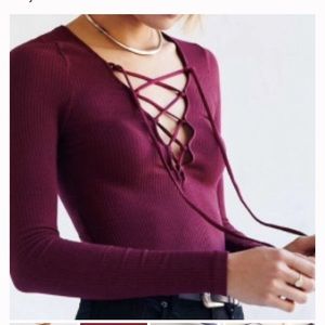 Urban Outfitters Project Social T lace up top
